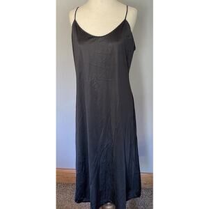 VTG Vassarette Black Slip Dress Sz 38 Sexy Y2K 90s Whimsigoth Feminine Romantic